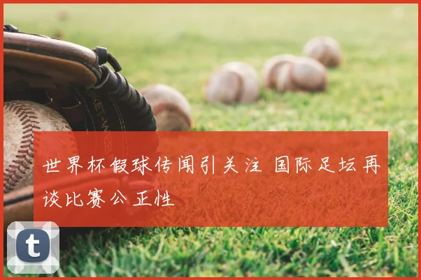 世界杯假球传闻引关注 国际足坛再谈比赛公正性